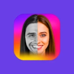 face swap ai video editor android application logo